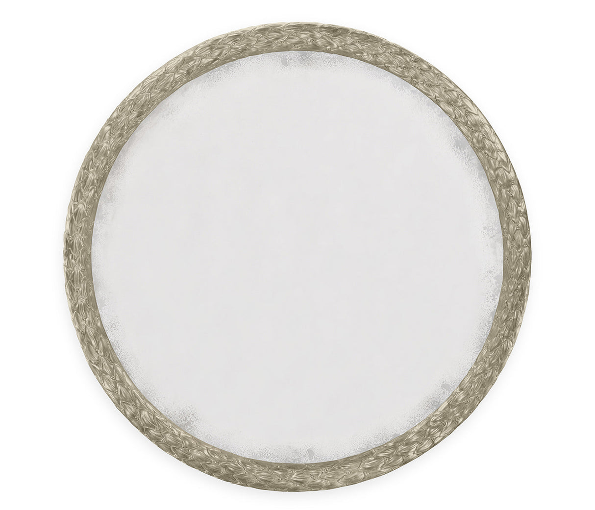 Versailles Collection - Carved and water gilded silver leaf 48" round wall mirror