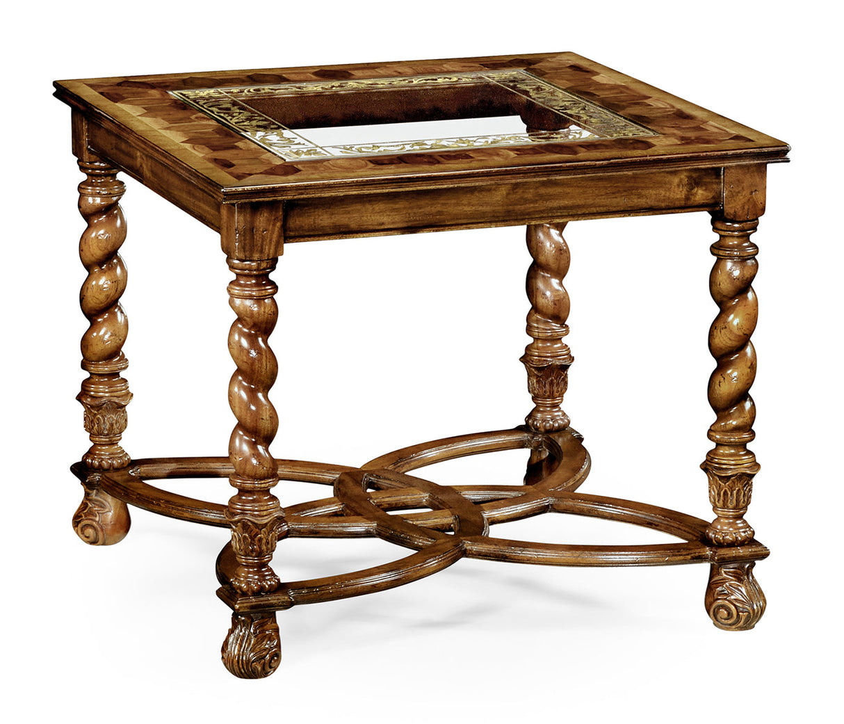 Windsor Collection - Oyster & églomisé side table (24")