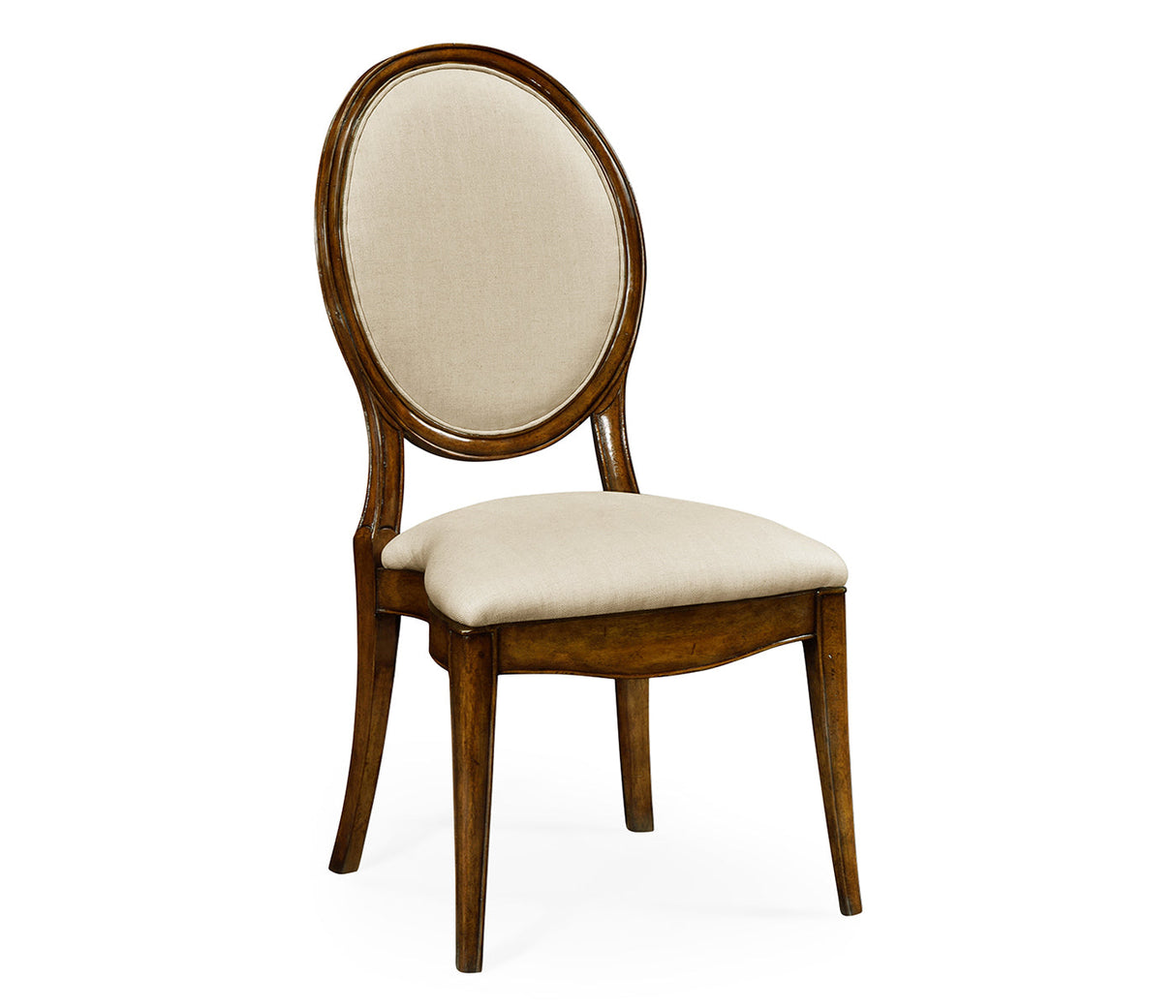 Windsor Collection - Stacking Spoon Back Walnut Dining Side Chair, Upholstered in Mazo