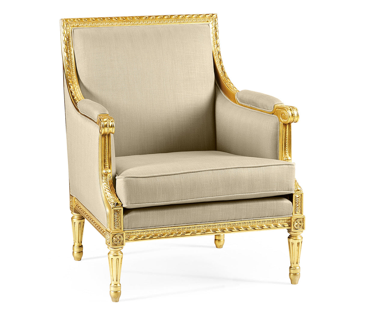 Versailles Collection - Antique Gold-leaf Occasional Chair