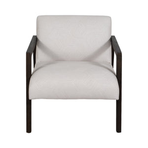 28" Brunner Accent Chair, White/black