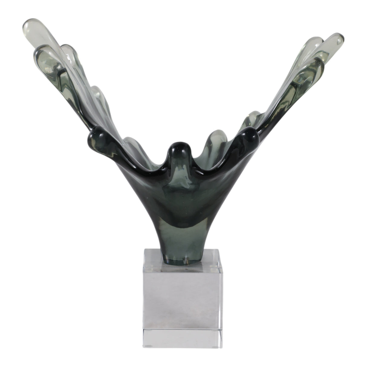 Yuma Small Grey Glass Statuary