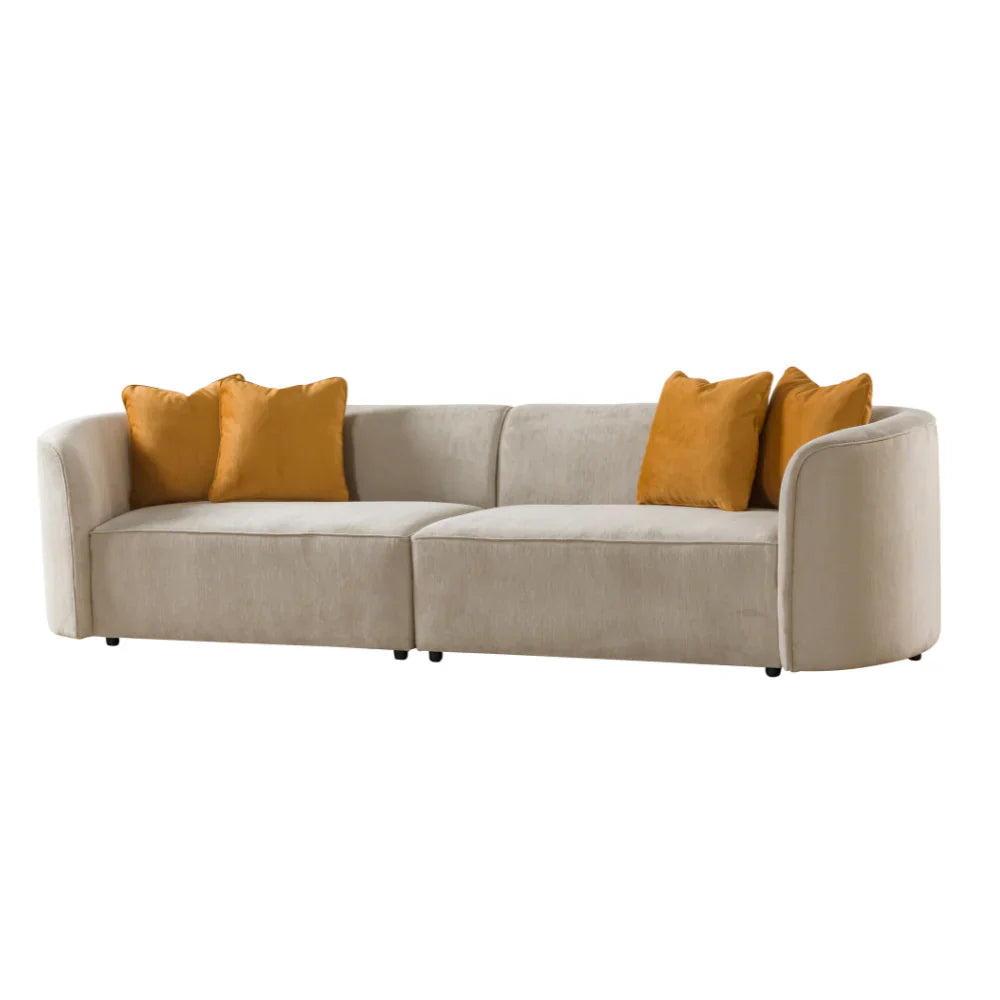 Dana Beige Mustard Sofa (232cm/287cm)