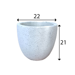 White Terrazzo Indoor/Outdoor Plant Pot By Roots22W*22D*21H.