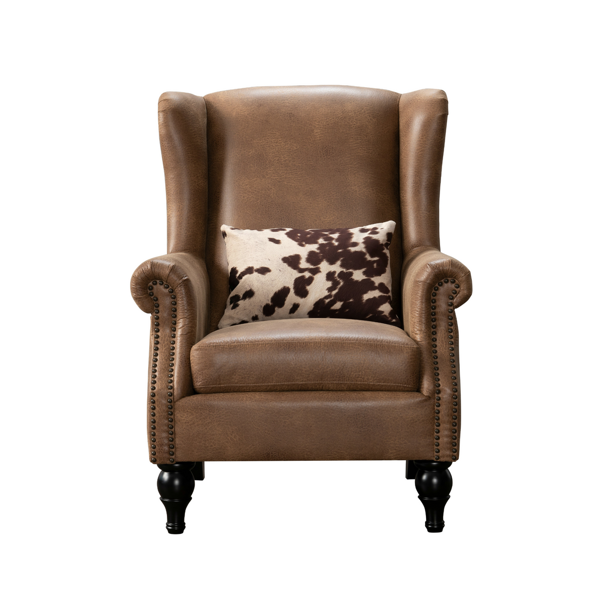 Benjamín Brown Accent Chair + Ottoman