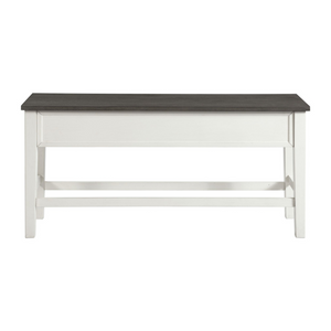 Kayla Dining Table Storage Bench W/Grey Top