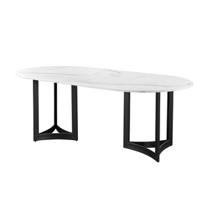 Alexa Oval Marble Dining Table