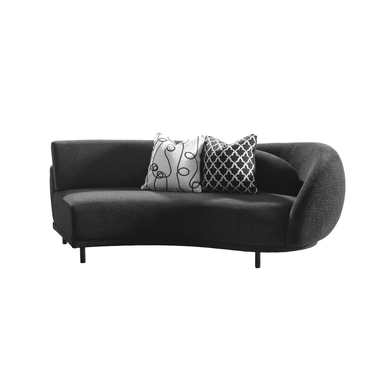 Lush Lounge Black Right Arm Facing Sofa W144