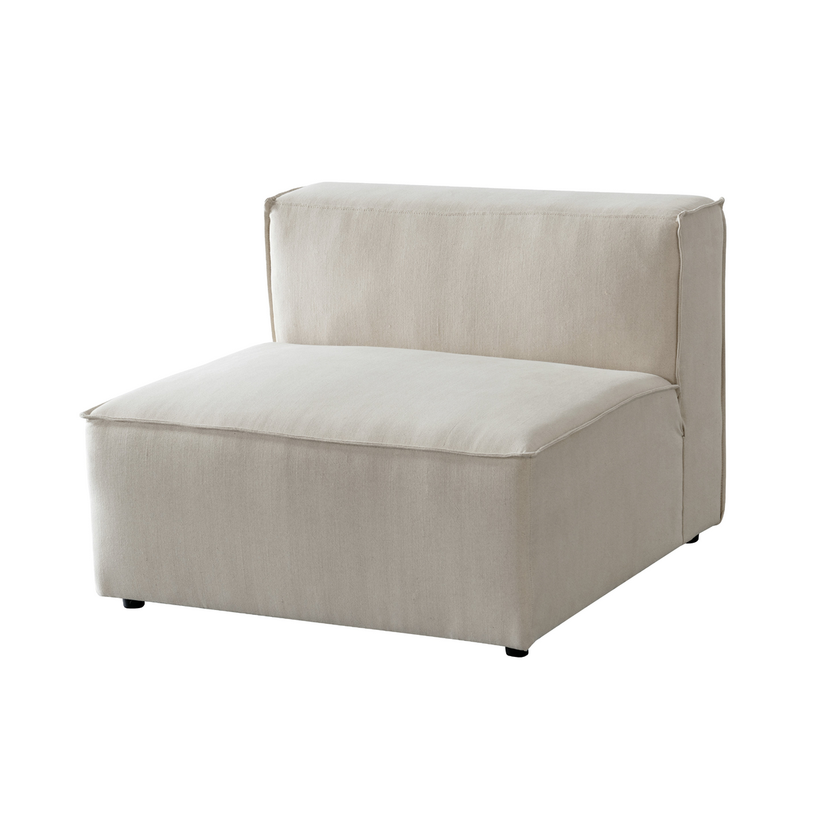 MineCraft Beige 1 Seater Armless