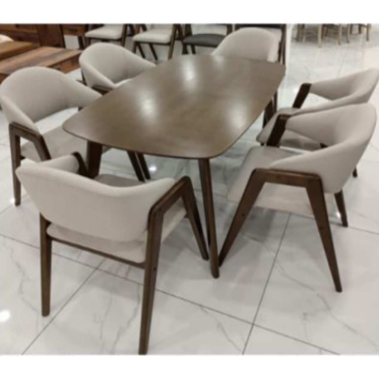 3020 6 SEATER BROWN DINING SET