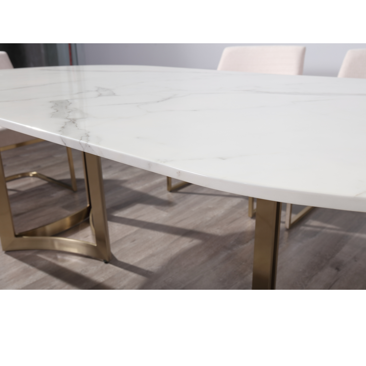 Alexa Oval Marble Dining Table