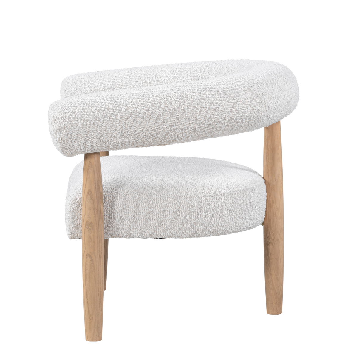 Snow Linen Beige Accent Chair