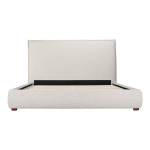 Luzon Queen Bed Tall Headboard Light Grey