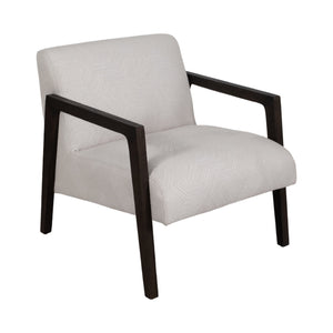 28" Brunner Accent Chair, White/black