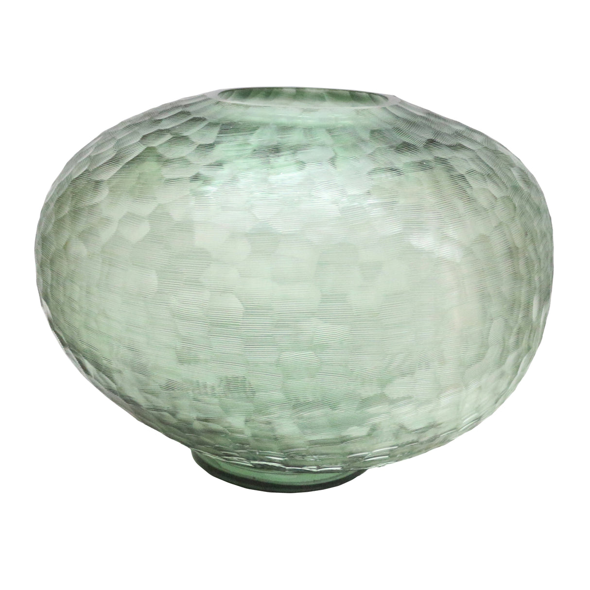 13" Bastia Small Green Glass Vase