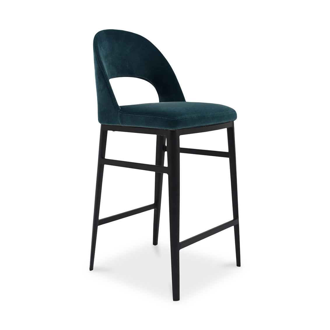 Roger Counter Stool Teal Velvet