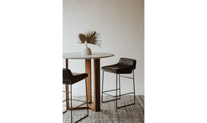 Starlet Counter Stool Onyx Black Leather -M2