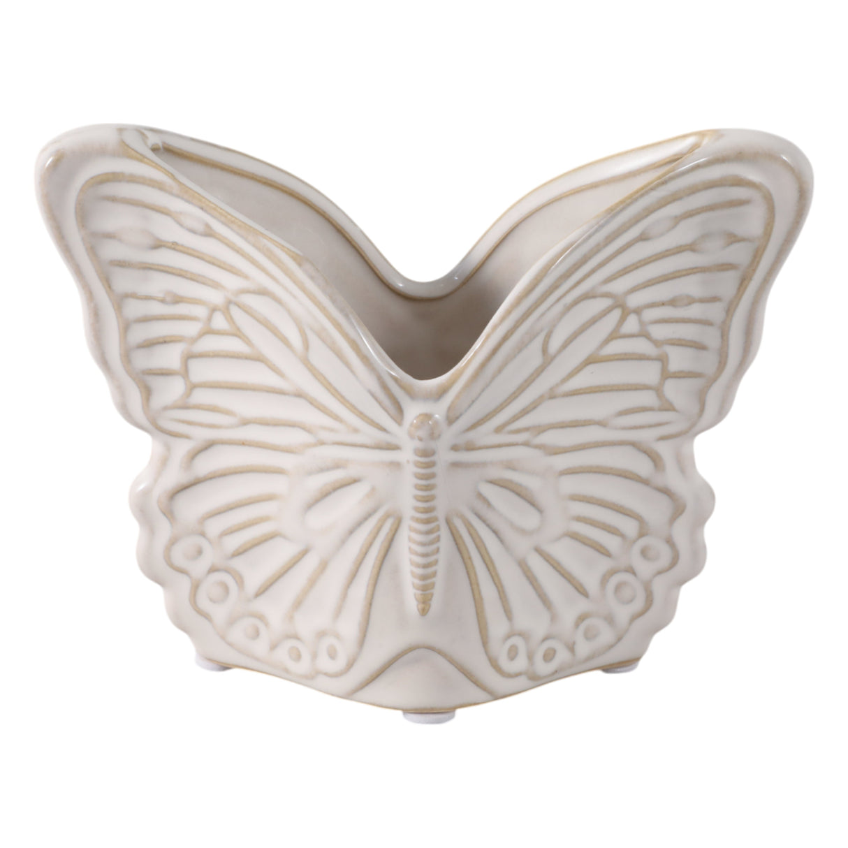 5" Butterfly Pencil Cup, Ivory