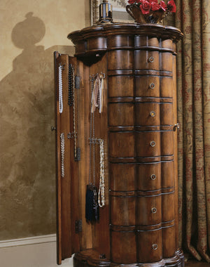 Shaped Jewelry Armoire-Cherry