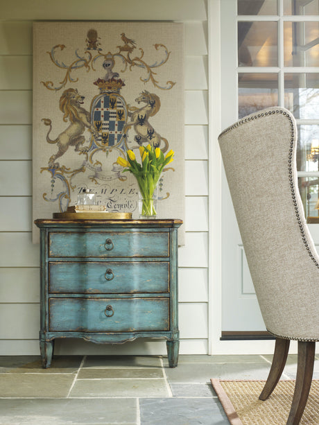 Three Drawer Turquoise Chest