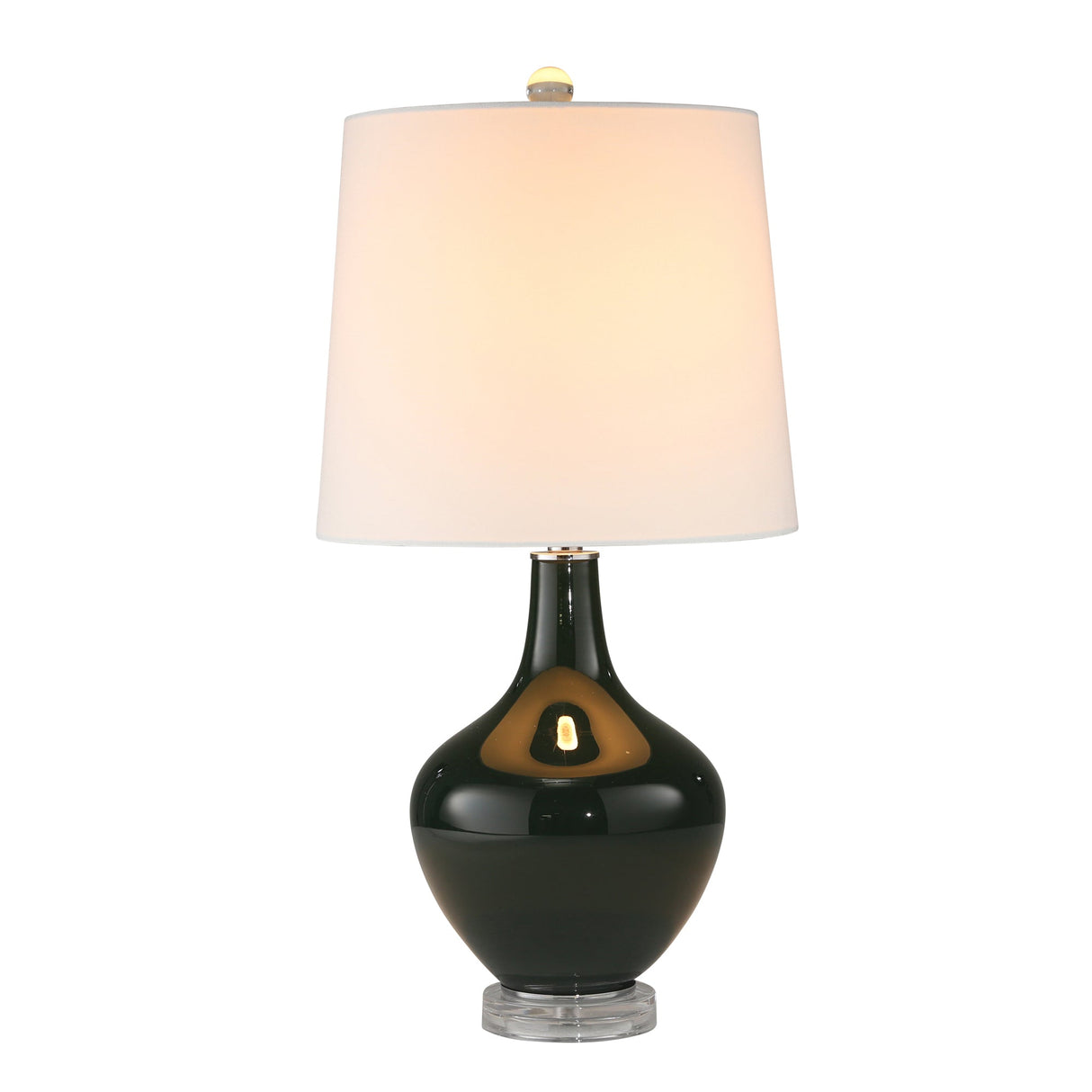 METAL 25" TWIN LIGHT TABLE LAMP ON MARBLE BASE, AN