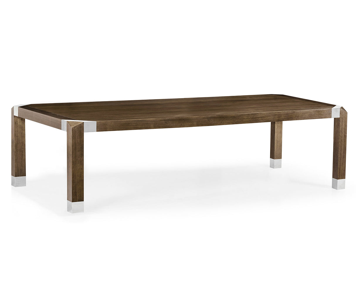 JC Modern - Gatsby Collection - 108" Bevelled Dark Grey Walnut Dining Table