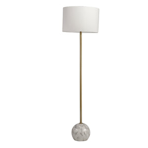 RESIN 64" BALL BASE FLOOR LAMP, WHITE - KD