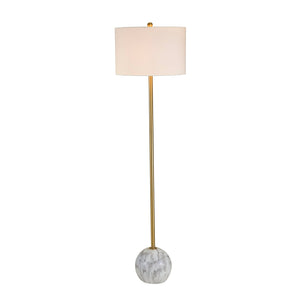 RESIN 64" BALL BASE FLOOR LAMP, WHITE - KD