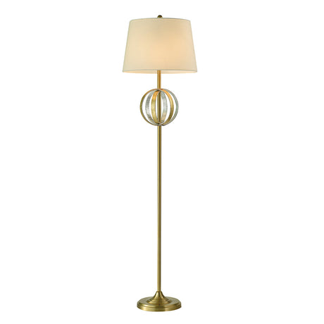 METAL FLOOR LAMP
WITH GOLD LEATHER