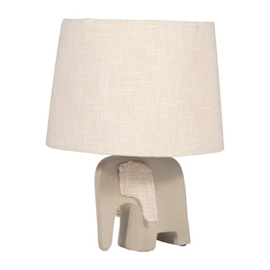 18" Ecomix Elephant Lamp, Beige