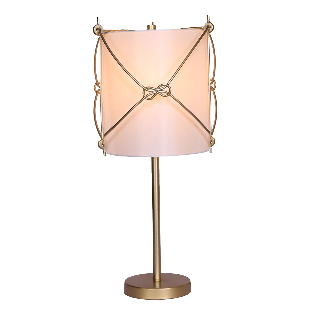 METAL KNOT TABLE LAMP, GOLD LEAF