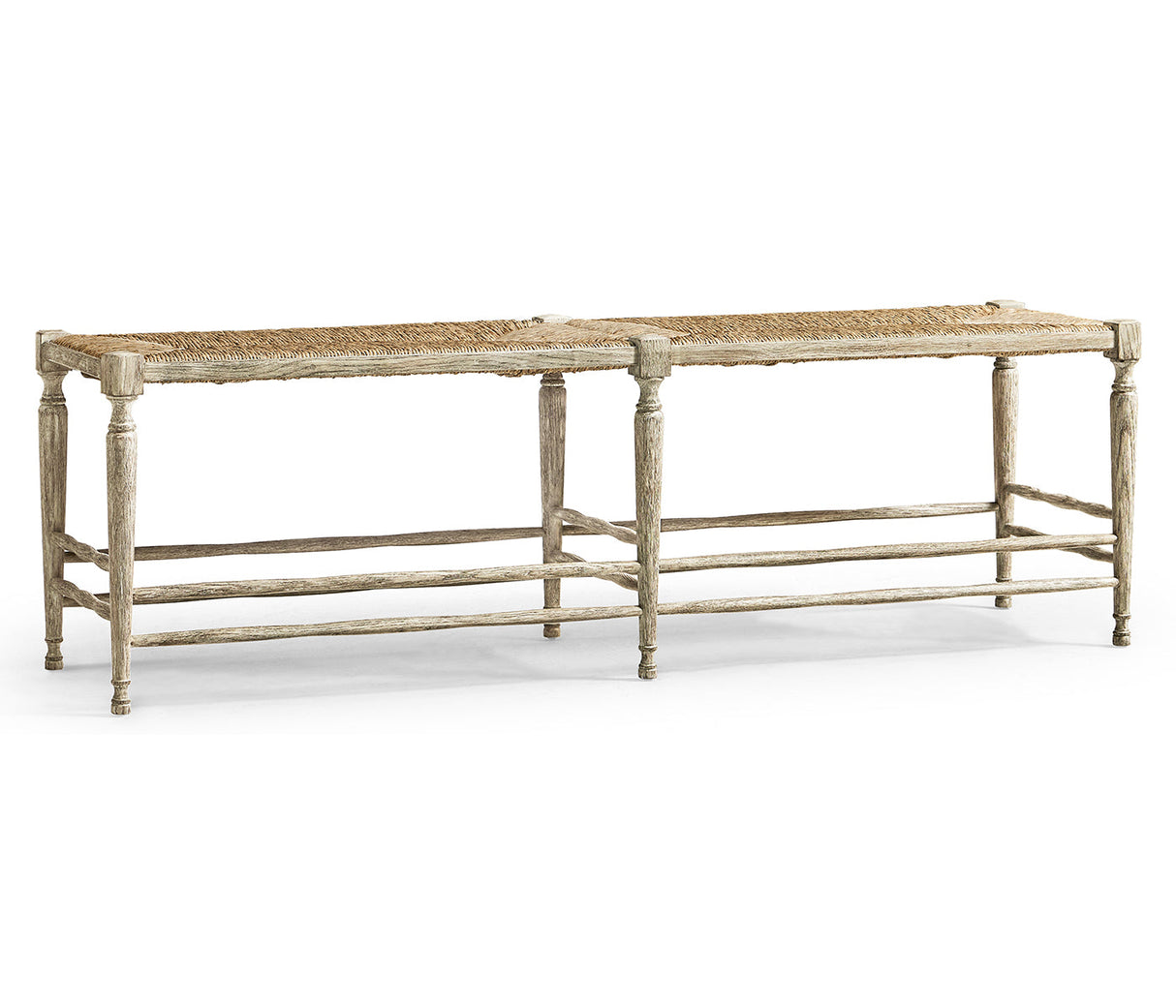 William Yeoward Collected - Country House Chic - Bodiam Grey Oak Bench