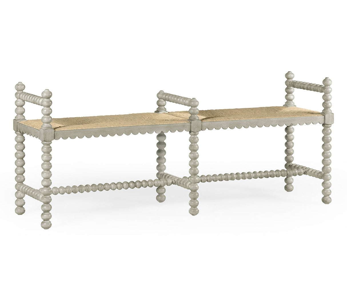 William Yeoward Collected - Country House Chic - Bellingham Country Grey Double Bench