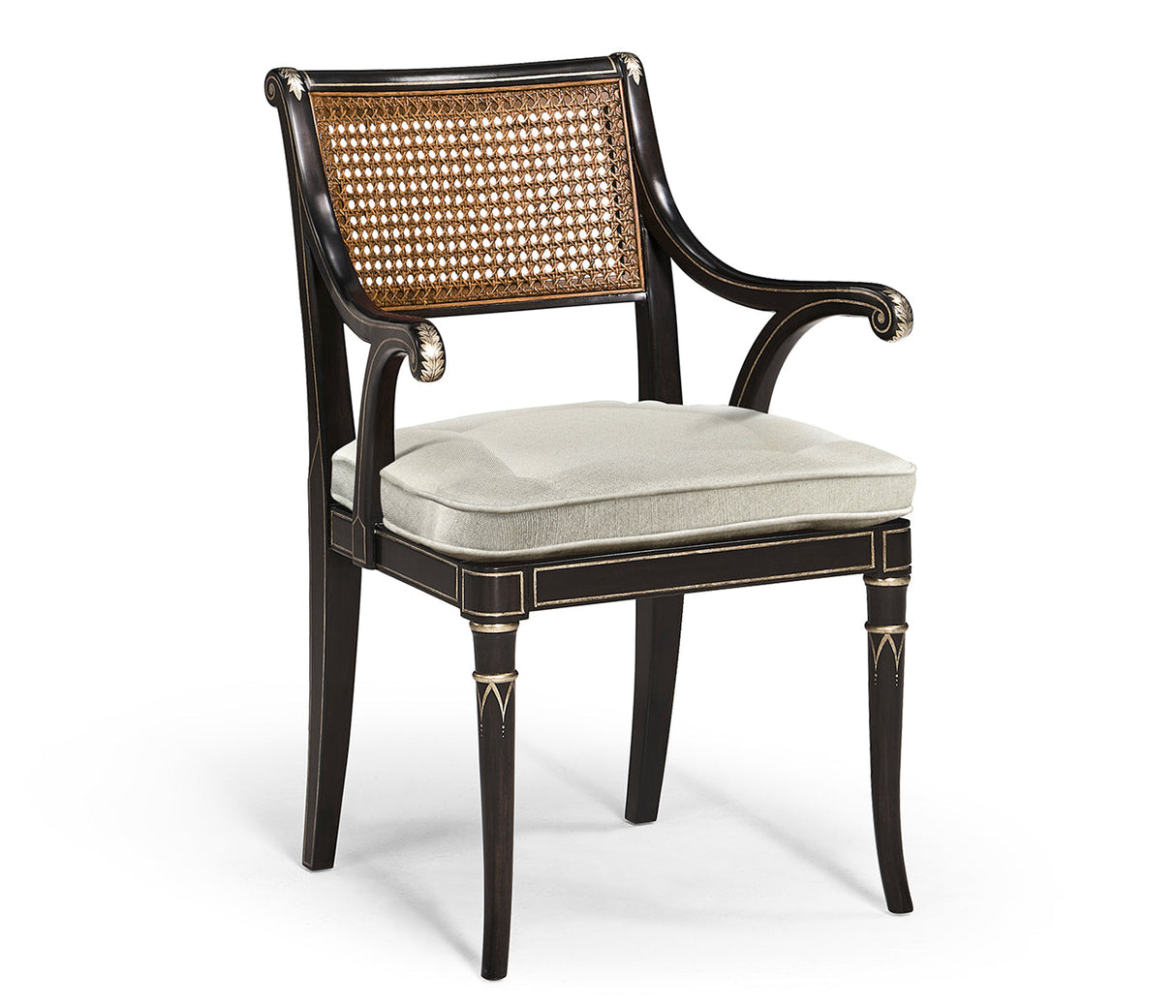 William Yeoward Collected - Uptown Classic - Linden Charcoal Wash Dining Arm Chair