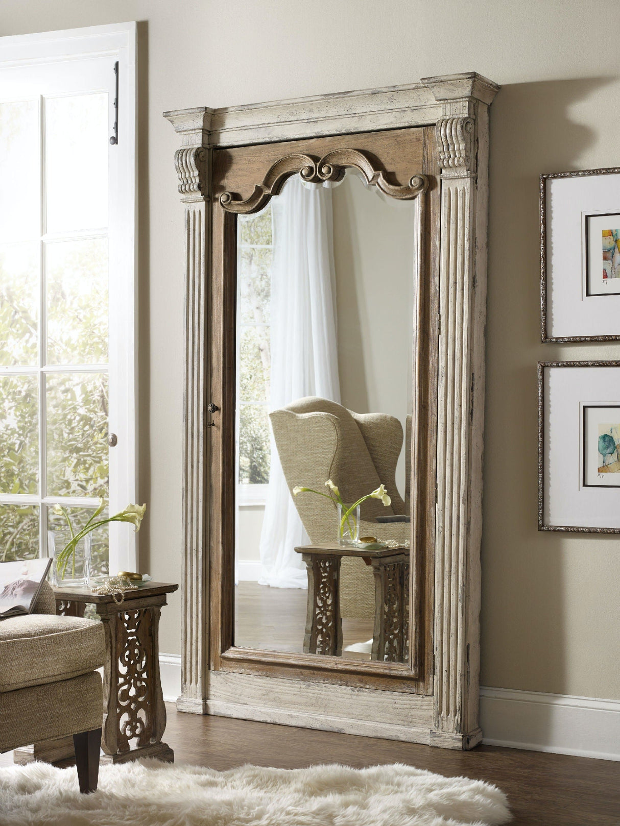 Chatelet Floor Mirror w/Jewelry Armoire Storage