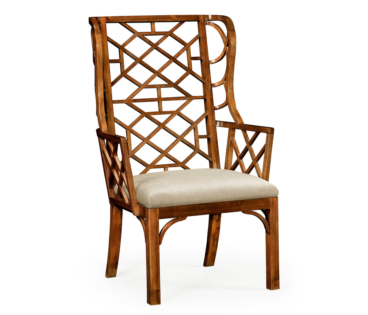 Churchman Collection - Imperial Mahogany Lattice Back Wing Chair