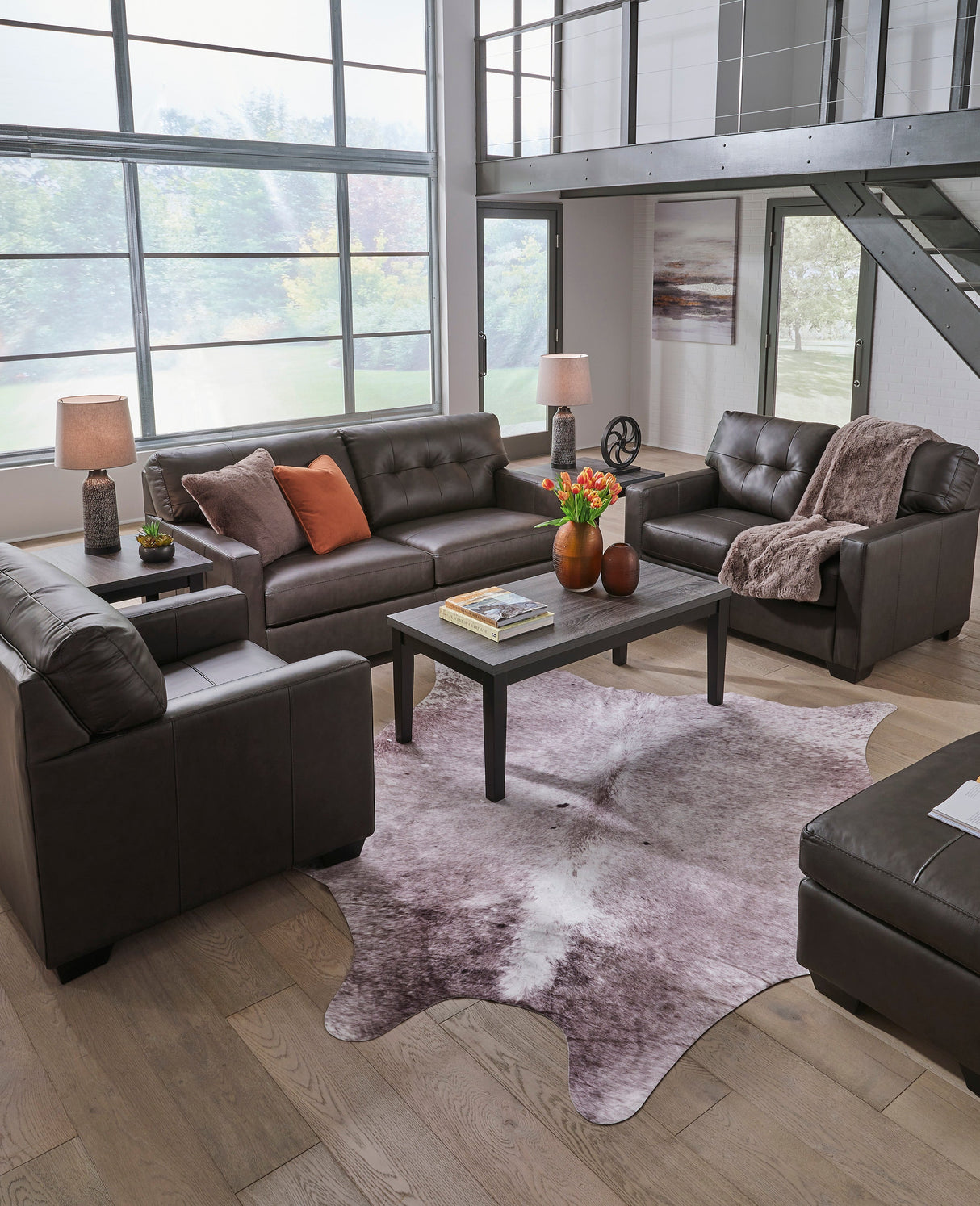 Belziani Black Sofa Set