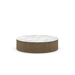 Oak Finish Round Coffee Table (variant color )