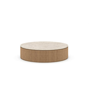 Oak Finish Round Coffee Table (variant color )