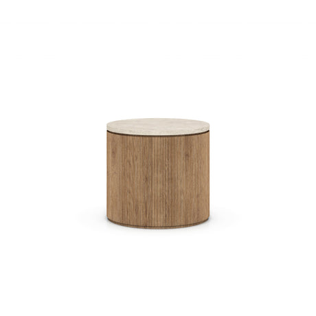 Natural Oak  Round Side Table  (variant color )