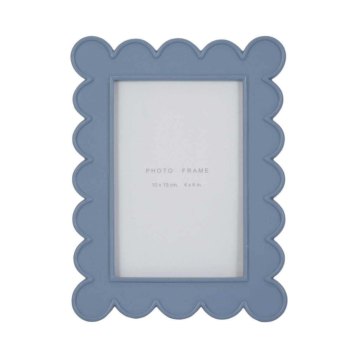 4x6 Scallop Edge Photo Frame, Blue