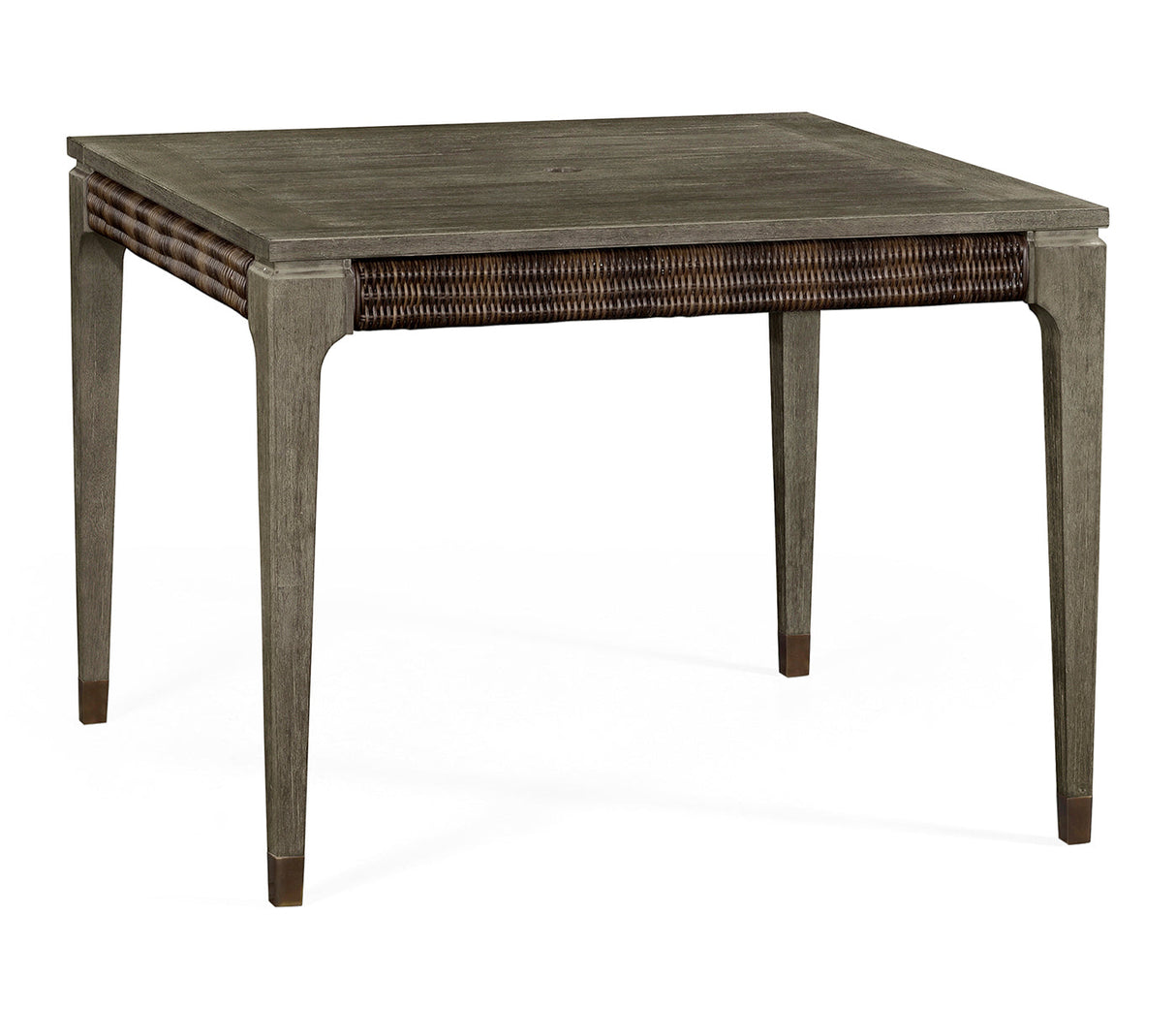 JC Outdoor - Hampton Collection - Square Grey & Rattan Dining Table