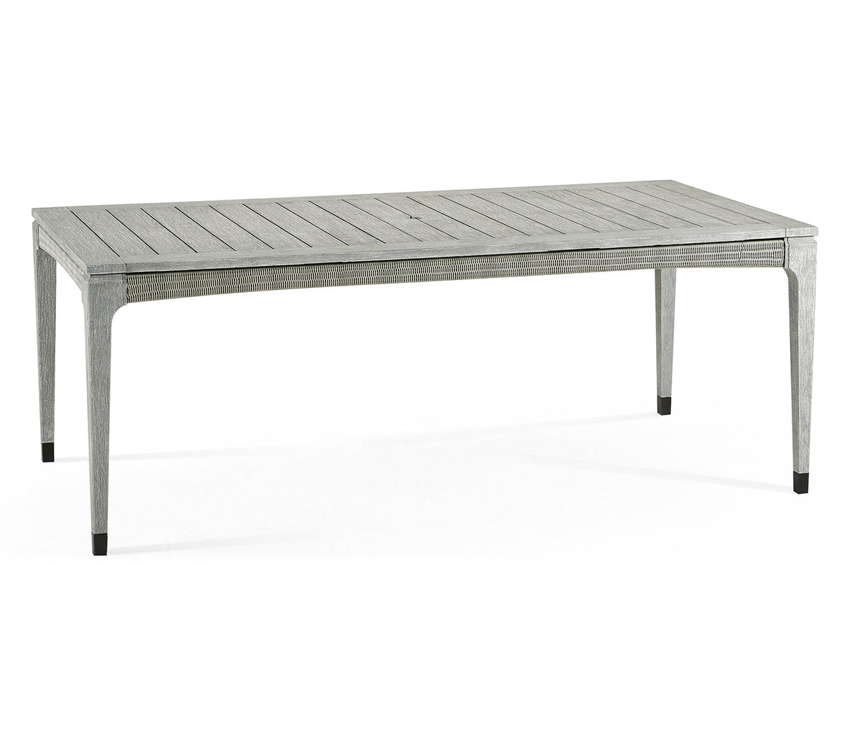 JC Outdoor - Hampton Collection - Rectangular Cloudy Grey Navajo Sand & Rattan Dining Table