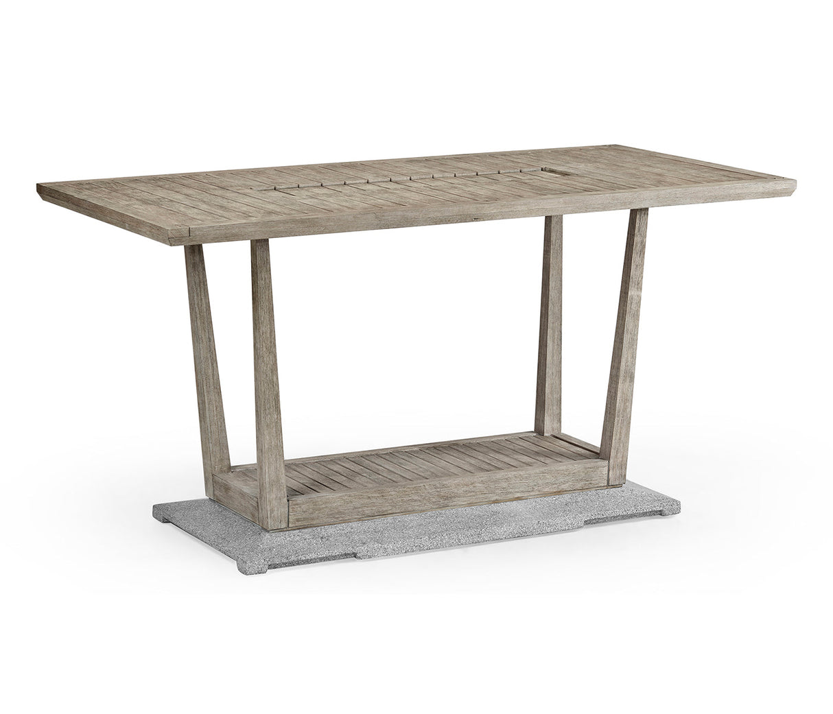 JC Outdoor - Hampton Collection - 40" Rectangular Navajo Sand Bar Table with Marble Tray in Centre