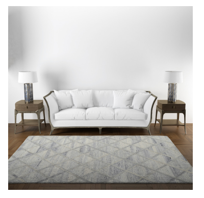 Ruda Gray and White Rug