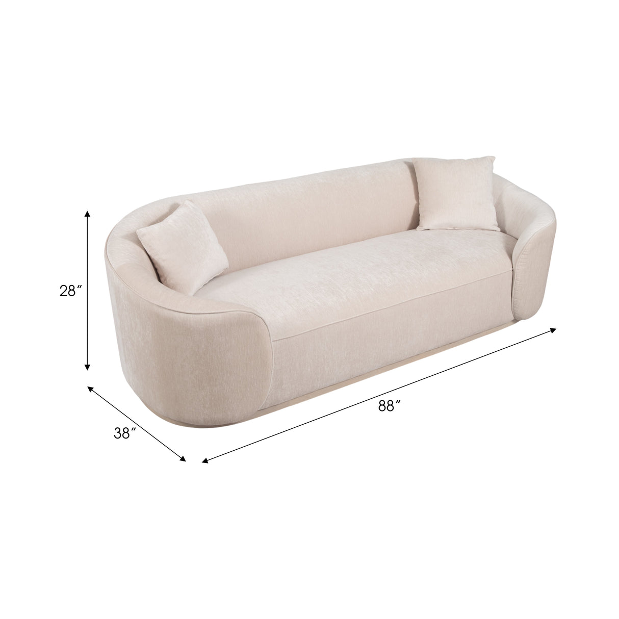 88" Karlsson Sofa, Gray