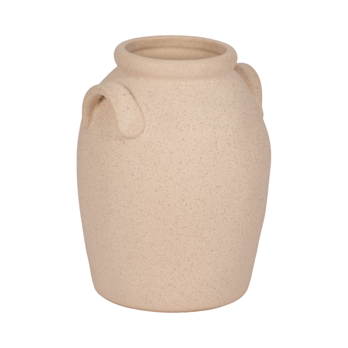 6" Textured Jug With Handles, Sand