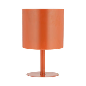 Ec Metal,8",flat Round Base Planter,burnt Orange