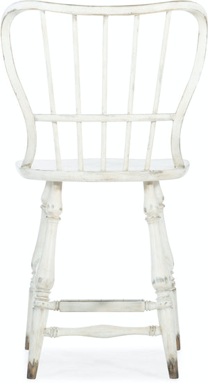 Ciao Bella Spindle Back Counter Stool-White