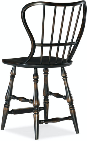 Ciao Bella Spindle Back Bar Stool-Black